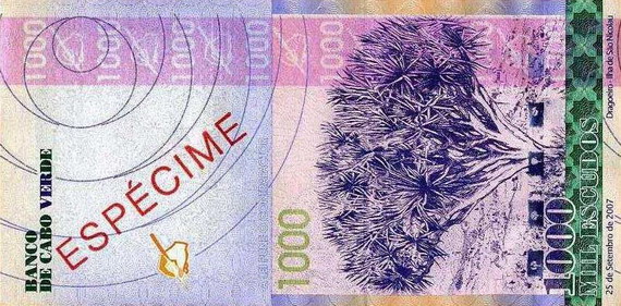 Оборотная сторона 1000 эскудо Кабо-Верде Оборотная сторона 1000 эскудо Кабо-Верде