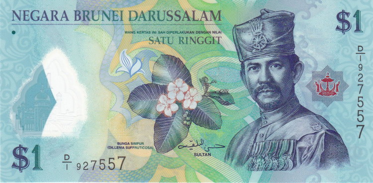 Лицевая сторона 1 брунейский ринггит(доллар) (2011г.) Лицевая сторона 1 ринггит(доллар) Бруней-Даруссалам (2011г.)