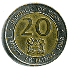 Реверс 20 шиллингов Кении