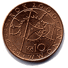 Реверс 10 крон Чехии