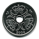 Аверс 2 кроны Дании