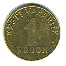 Реверс 1 крона Эстонии