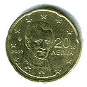 Реверс 20 евроцентов Греции