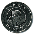 Аверс 1 крона Исландии
