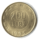 Реверс 200 лир Италии