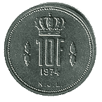 Реверс 10 франков Люксембурга