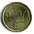 Аверс 20 евроцентов Сан-Марино