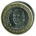 Реверс 1 евро Испании
