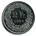 Реверс 2 франка Швейцарии