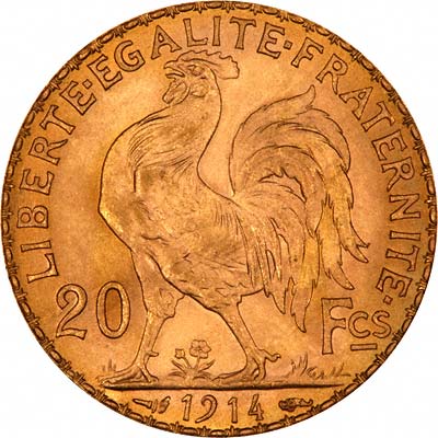 20 золотых французских франков (1914 год)