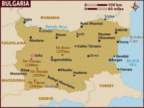 Карта Болгария