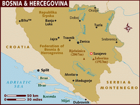 Карта Босния и Герцеговина