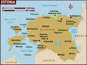 Карта Эстония