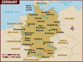 Карта Германия