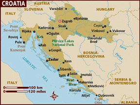 Карта Хорватия