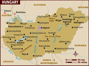 Карта Венгрия