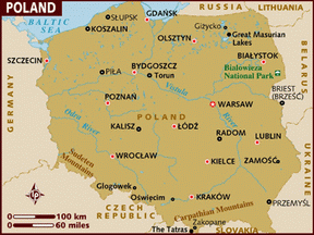 Карта Польша