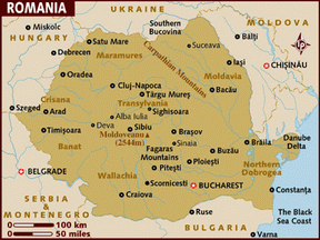 Карта Румыния
