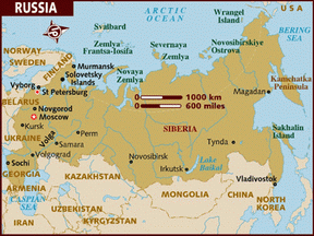 Карта Российская Федерация
