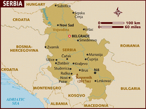 Карта Сербия